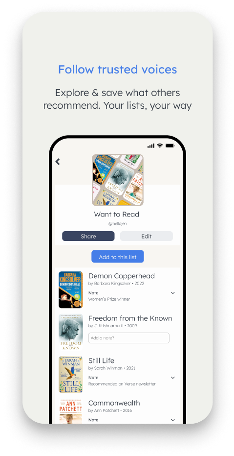 Follow trusted voices